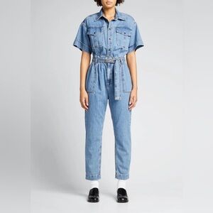 FRAME - Denim Jumpsuit in Eugenia Wash. 100% Cotton. Size: Small